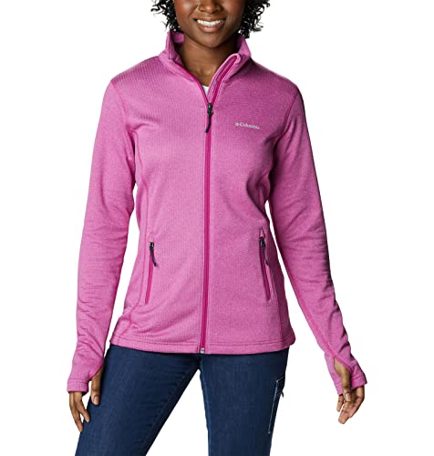 Columbia Women's Park View Grid Fleece Full Zip, Wild Fuchsia